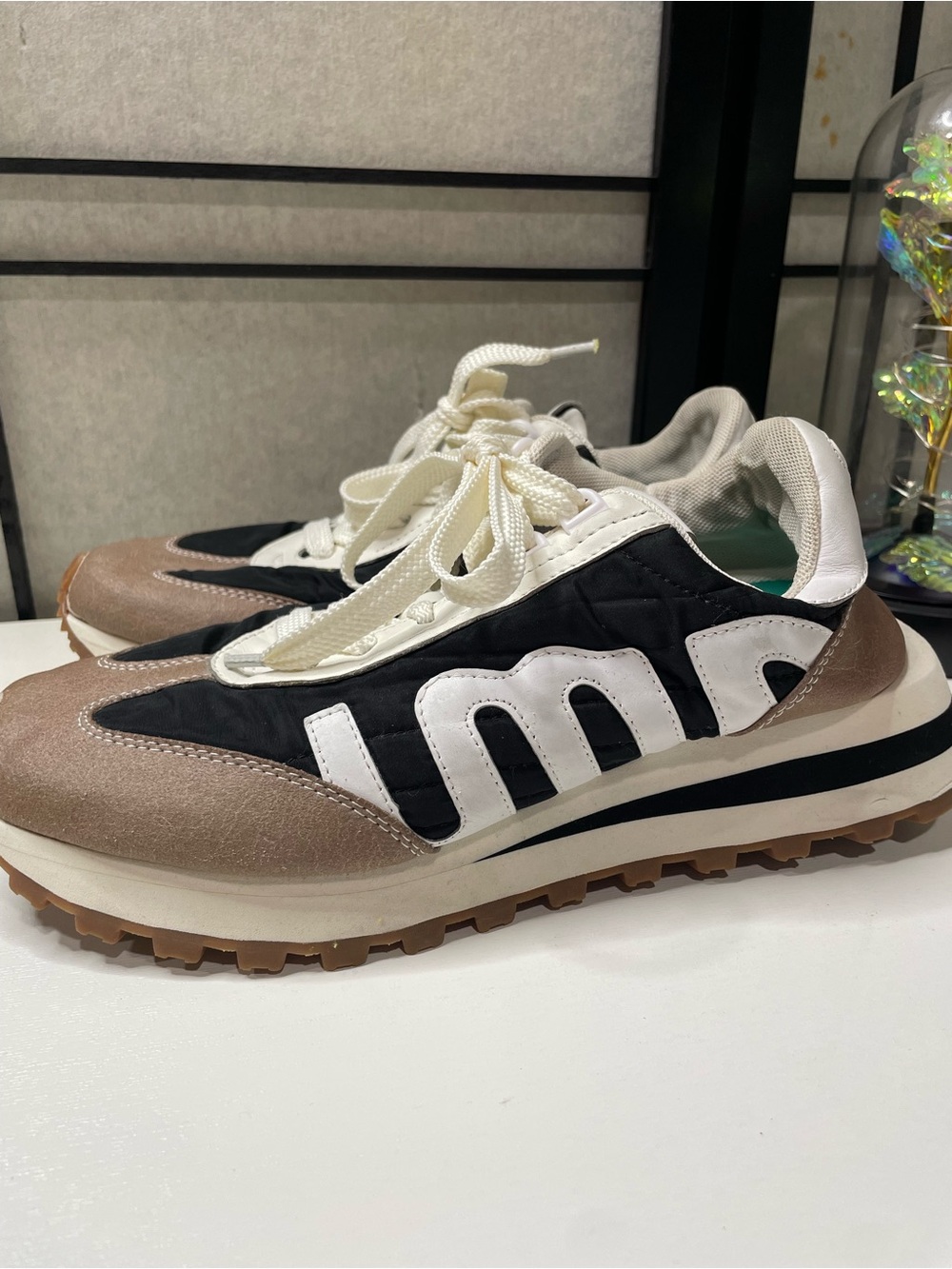 AMI Paris Ami Rush Black Beige Sneakers Size 39 EU / 6.5 Men USA